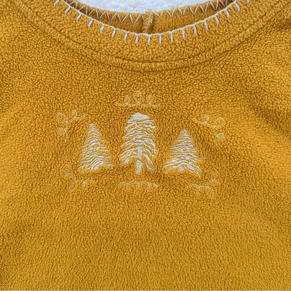 Vintage Fleece Yellow/Mustard Cozy Crewneck Pullover Plus Size - Picture 3 of 6